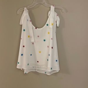 buddy love white star top